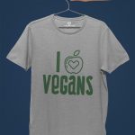 I love vegans ash grey tshirt