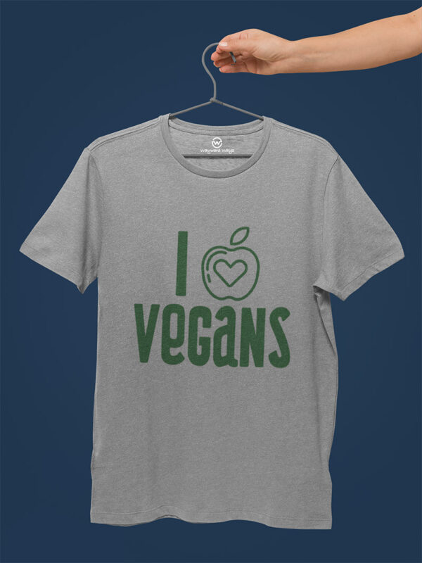 I love vegans ash grey tshirt
