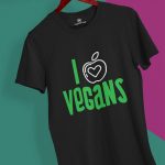 I love vegans black tshirt