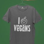 I love vegans grey tshirt