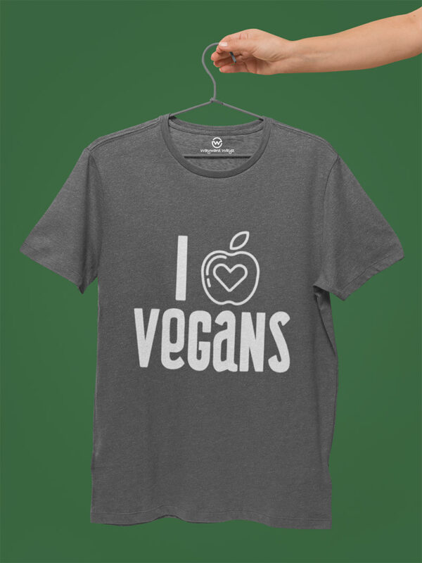 I love vegans grey tshirt