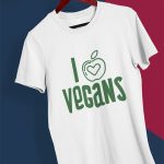 I love vegans white tshirt
