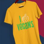 I love vegans yellow tshirt