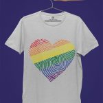 fingerprints on the heart tshirt ash grey