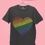 fingerprints on the heart tshirt charcoal grey
