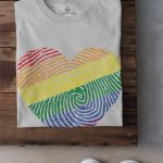 fingerprints on the heart tshirt folded