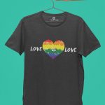 love is love tshirt charcoal grey