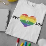 love is love tshirt folded
