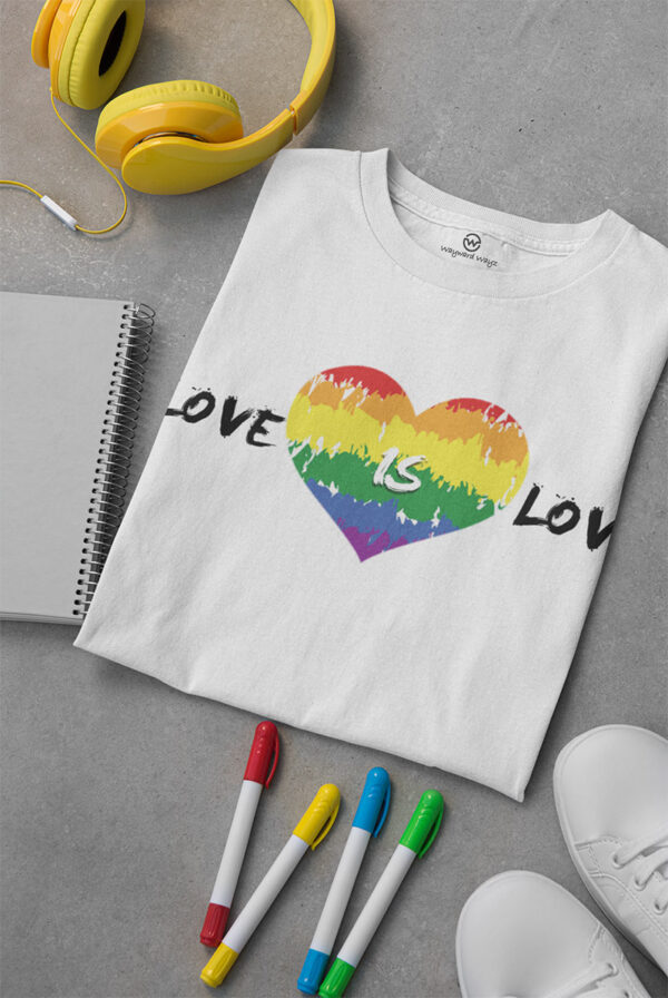 love is love tshirt folded