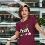 peas on earth unisex tshirt by wayward wayz