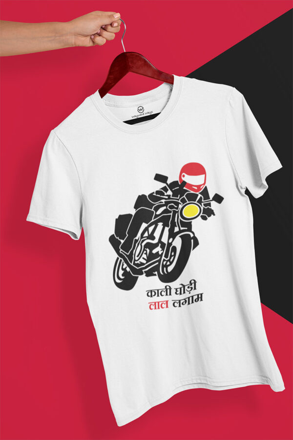 Kaali Ghodi Laal Lagam White Tshirt