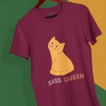 sass queen maroon tshirt